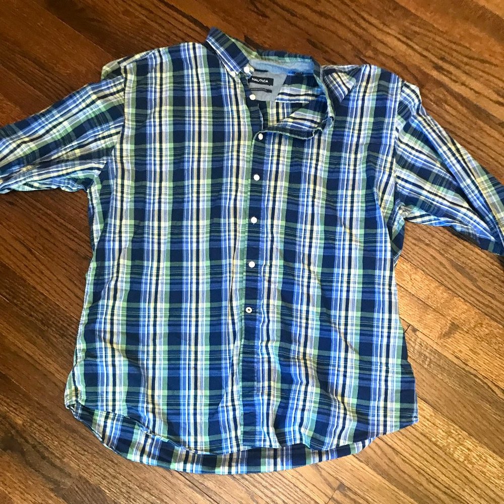Green Plaid Button Down